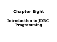 Object Oriented Programming Chapter Eight - JDBC.pdf